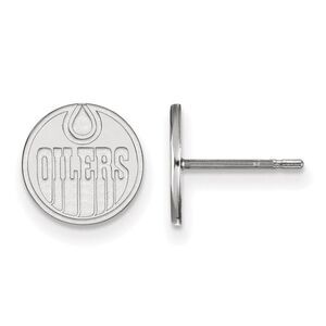 Sterling Silver NHL Edmonton Oilers XS Post Earrings